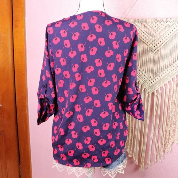 41 Hawthorn | Short Sleeve Chiffon Top Small - Picture 4 of 7